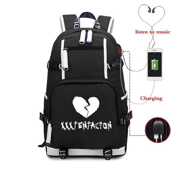 backpack kpop xxxtentacion backpacks for school students black large capacity shoulder usb charging travel bags canvas mochila
backpack kpop xxxtentacion backpacks for school students black large capacity shoulder usb charging travel bags canvas mochila