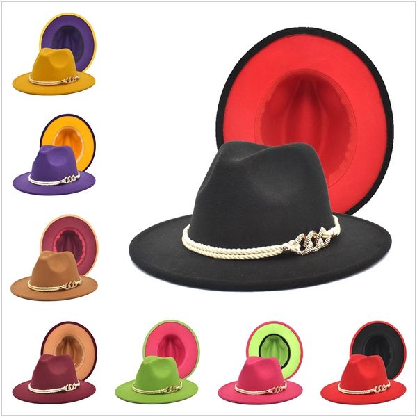 simple wool felt hat men women fedora hats with belt ladies vintage trilby caps two tone wide brim jazz hat chapeau femme feutre, Blue;gray
simple wool felt hat men women fedora hats with belt ladies vintage trilby caps two tone wide brim jazz hat chapeau femme feutre, Blue;gray