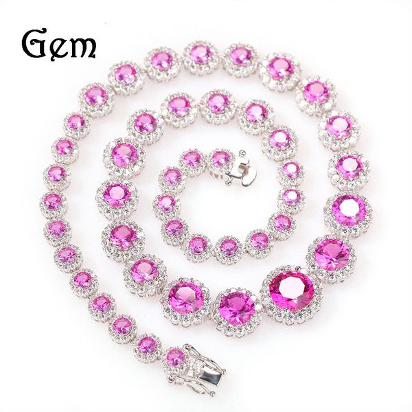 diamond zircon 18k row jewelry hip hop round pink necklace women's fashion sweater chain, Black
diamond zircon 18k row jewelry hip hop round pink necklace women's fashion sweater chain, Black
