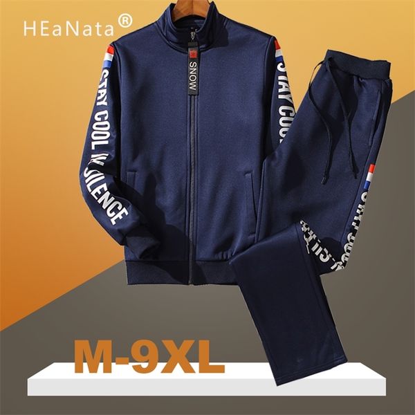 9xl large size tracksuit set men autumn spring sportwear men zipper coat pants 2 piece sets sweat suit sporting fitness sets 210806, Gray
9xl large size tracksuit set men autumn spring sportwear men zipper coat pants 2 piece sets sweat suit sporting fitness sets 210806, Gray