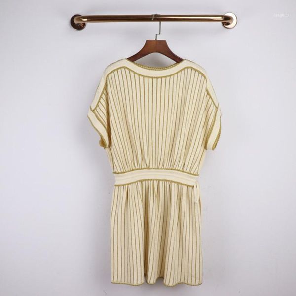 gold stripes glitter knitted mini dress for women 2021 short sleeve female waist lace-up dresses casual1, Black;gray
gold stripes glitter knitted mini dress for women 2021 short sleeve female waist lace-up dresses casual1, Black;gray