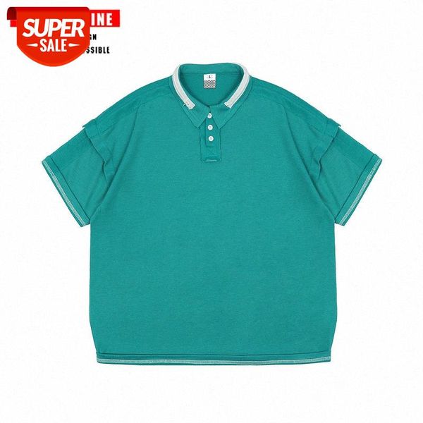 streetwear men japanese harajuku tide brand solid color stitching lapel short-sleeved t-shirt male and female couples with the same pa #xf0e, White;black
streetwear men japanese harajuku tide brand solid color stitching lapel short-sleeved t-shirt male and female couples with the same pa #xf0e, White;black