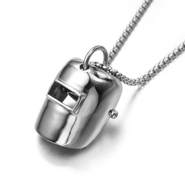 roll welders mask pendant necklace stainless steel jewelry silver box chain hip hop rock punk cool style for men
roll welders mask pendant necklace stainless steel jewelry silver box chain hip hop rock punk cool style for men