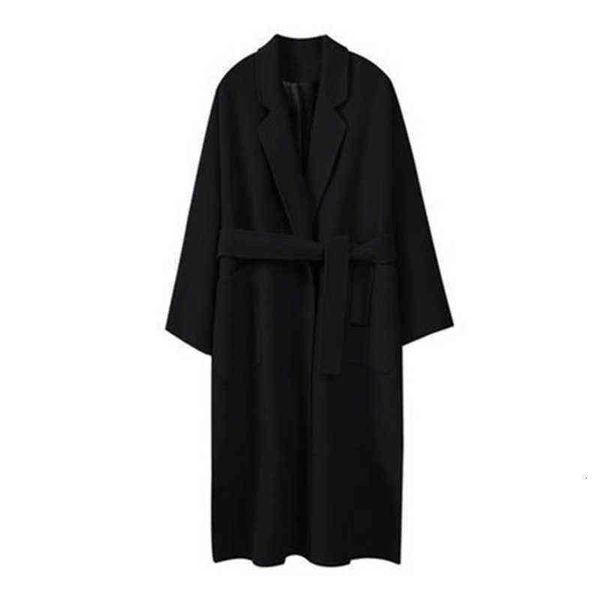 autumn and winter fashion french hepburn medium long coat loose college fengsen department thickened wool women, Black
autumn and winter fashion french hepburn medium long coat loose college fengsen department thickened wool women, Black