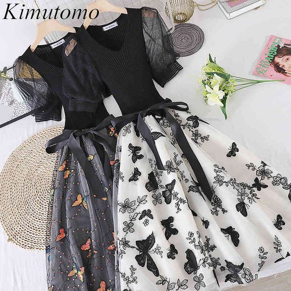 kimutomo chic butterfly embroidery dress women french hepburn style summer v-neck puff sleeve mesh patchwork vestido feminino 210521, Black;gray
kimutomo chic butterfly embroidery dress women french hepburn style summer v-neck puff sleeve mesh patchwork vestido feminino 210521, Black;gray