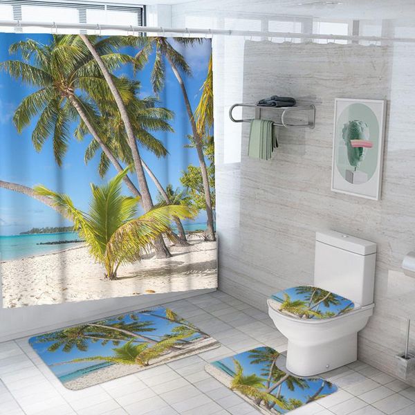 shower curtains green tropical plants for bathroom polyester beach sea scenery bath screen decor toilet cover mat
shower curtains green tropical plants for bathroom polyester beach sea scenery bath screen decor toilet cover mat
