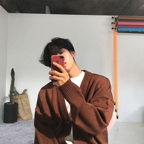 men's sweaters v-neck sweater men autumn korean fashion solid color cardigan knitted jacket male simplicity outerwear trendy aesthetic, White;black
men's sweaters v-neck sweater men autumn korean fashion solid color cardigan knitted jacket male simplicity outerwear trendy aesthetic, White;black