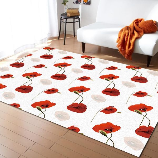 carpets flower red poppy white printed floor mat door mats lounge rug kids carpet living room bedroom modern home decoration 
carpets flower red poppy white printed floor mat door mats lounge rug kids carpet living room bedroom modern home decoration