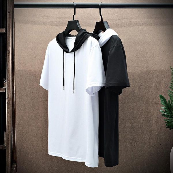 spring summer men hoodes t-shirt short sleeve male soft tees fashion clothing men's t-shirts, White;black
spring summer men hoodes t-shirt short sleeve male soft tees fashion clothing men's t-shirts, White;black
