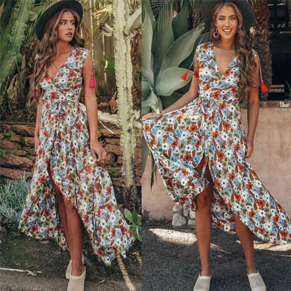 new fashion women floral maxi long sleeveless high waist ladies casual holiday party dress beach summer sundress, Black;gray
new fashion women floral maxi long sleeveless high waist ladies casual holiday party dress beach summer sundress, Black;gray