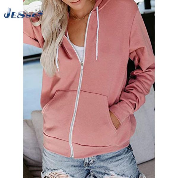 women's jackets autumn outdoor wear ladies solid color jacket hooded long-sleeved coat loose all-match clothes women zipper fashion car, Black;brown
women's jackets autumn outdoor wear ladies solid color jacket hooded long-sleeved coat loose all-match clothes women zipper fashion car, Black;brown