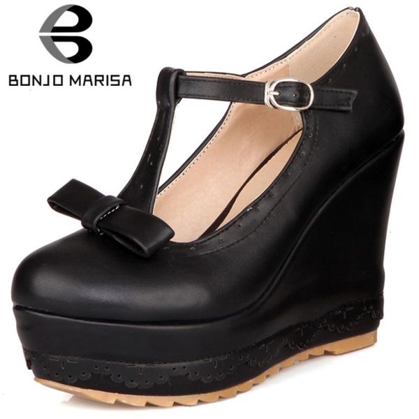 dress shoes bonjomarisa big size 34-43 lady mary janes pumps fashion bowtie wedges high heels women platform party ol woman, Black
dress shoes bonjomarisa big size 34-43 lady mary janes pumps fashion bowtie wedges high heels women platform party ol woman, Black