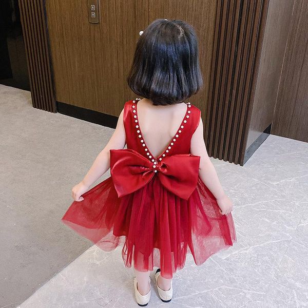 kids dress for girls sleeveless pearl bow backless pincess summer wedding ceremony birthday baby girl clothes girl's dresses, Red;yellow
kids dress for girls sleeveless pearl bow backless pincess summer wedding ceremony birthday baby girl clothes girl's dresses, Red;yellow