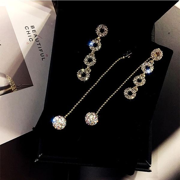 cute female crystal drop earrings asymmetric tassel 925 sterling silver boho wedding jewelry long dangle & chandelier
cute female crystal drop earrings asymmetric tassel 925 sterling silver boho wedding jewelry long dangle & chandelier