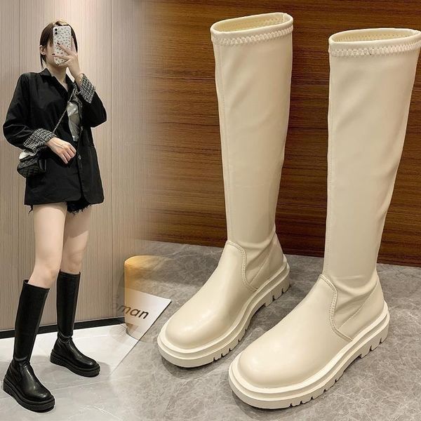boots women's white 2021 high spring and autumn elastic thin knight middle tube over knee, Black
boots women's white 2021 high spring and autumn elastic thin knight middle tube over knee, Black