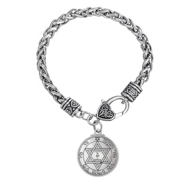 10pcs/set pentacle of mars talisman key of solomon bracelets star of david wheat chain bracelet for men religious pendant bracelet, Slivery;golden
10pcs/set pentacle of mars talisman key of solomon bracelets star of david wheat chain bracelet for men religious pendant bracelet, Slivery;golden