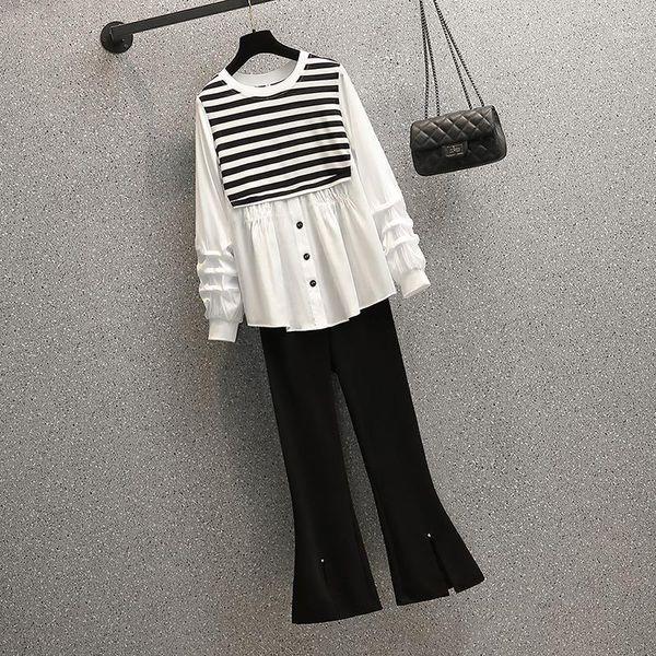 women's two piece pants tracksuits stripe printing sweatshirt sets lantern sleeve pullover split fork set clothing women autumn sportsw, White
women's two piece pants tracksuits stripe printing sweatshirt sets lantern sleeve pullover split fork set clothing women autumn sportsw, White