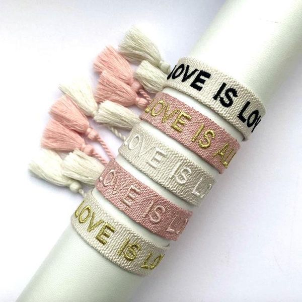 charm bracelets love is homosexual woven friendship bracelet embroidery tassel couple summer jewelry, Golden;silver
charm bracelets love is homosexual woven friendship bracelet embroidery tassel couple summer jewelry, Golden;silver