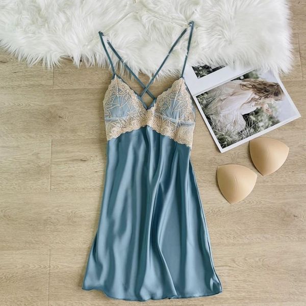 women's sleepwear summer satin nightgown women v-neck nightdress sleep dress female lace nightwear casual spaghetti strap, Black;red
women's sleepwear summer satin nightgown women v-neck nightdress sleep dress female lace nightwear casual spaghetti strap, Black;red