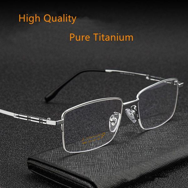 fashion sunglasses frames yimaruili men's business pure titanium half-rim glasses frame ultra-light and comfortable myopia prescription, Black
fashion sunglasses frames yimaruili men's business pure titanium half-rim glasses frame ultra-light and comfortable myopia prescription, Black