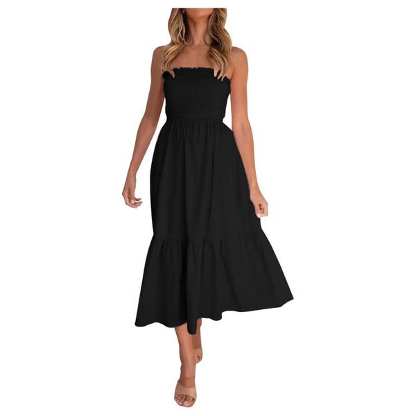 casual dresses beach sleeveless ankle-length dress summer women pure backless breast wrap high waist hip streetwear a-line robe, Black;gray
casual dresses beach sleeveless ankle-length dress summer women pure backless breast wrap high waist hip streetwear a-line robe, Black;gray