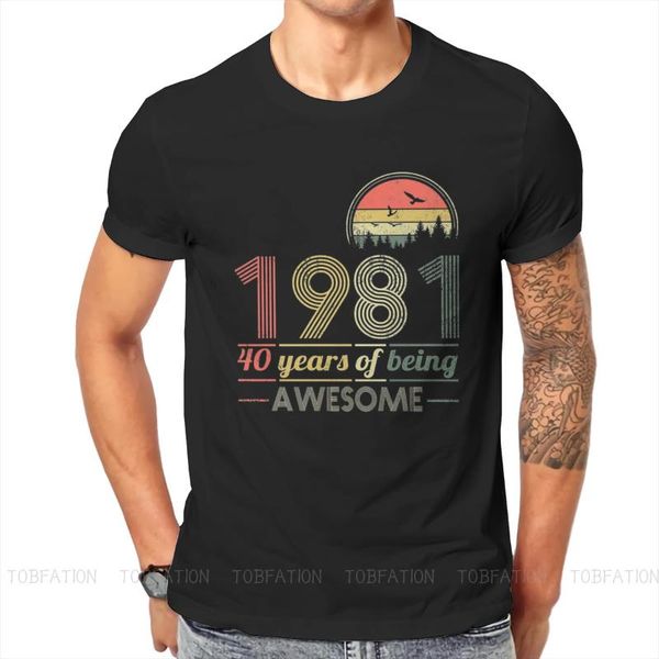 men's t-shirts 40 year old style tshirt 1981 comfortable creative graphic t shirt short sleeve ofertas, White;black
men's t-shirts 40 year old style tshirt 1981 comfortable creative graphic t shirt short sleeve ofertas, White;black
