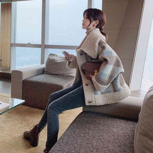women's wool & blends women winter lambwool short coat jacket single breasted loose en overcoat outwear cardigan cloak yznn, Black
women's wool & blends women winter lambwool short coat jacket single breasted loose en overcoat outwear cardigan cloak yznn, Black