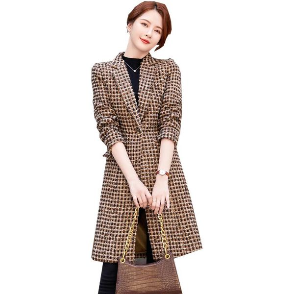 women's suits & blazers women thick blazer fashion long slim jacket coffee plaid casual ladies coat for winter, White;black
women's suits & blazers women thick blazer fashion long slim jacket coffee plaid casual ladies coat for winter, White;black