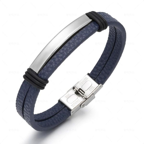 charm bracelets european and american exaggerated punk style titanium steel woven leather lovers handmade jewelry fashion bracelet, Golden;silver
charm bracelets european and american exaggerated punk style titanium steel woven leather lovers handmade jewelry fashion bracelet, Golden;silver