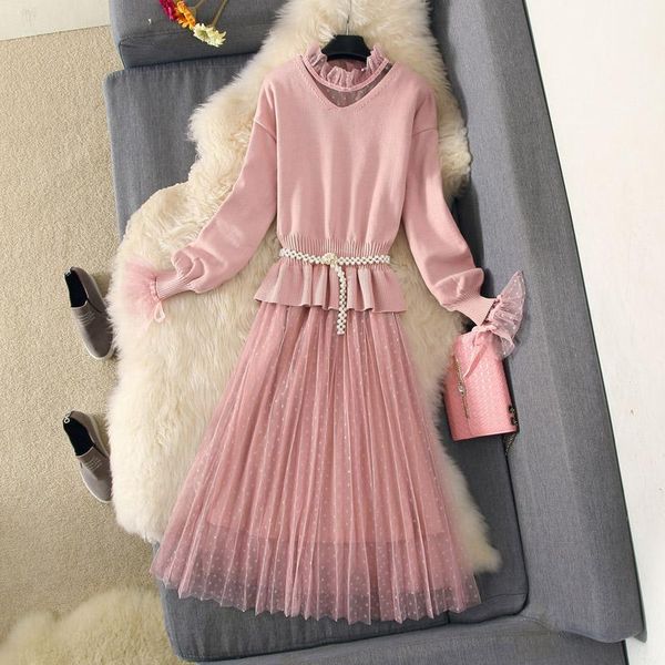 amolapha women v collar ruffles knitted jumper sweaters+lace dresses 2 pieces clothing sets suit women's two piece pants, White
amolapha women v collar ruffles knitted jumper sweaters+lace dresses 2 pieces clothing sets suit women's two piece pants, White