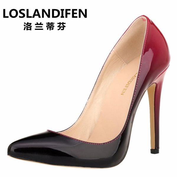 dress shoes pointed toe gradient two-color shallow mouth thin heels women's singles 11cm super high heel big size women, Black
dress shoes pointed toe gradient two-color shallow mouth thin heels women's singles 11cm super high heel big size women, Black