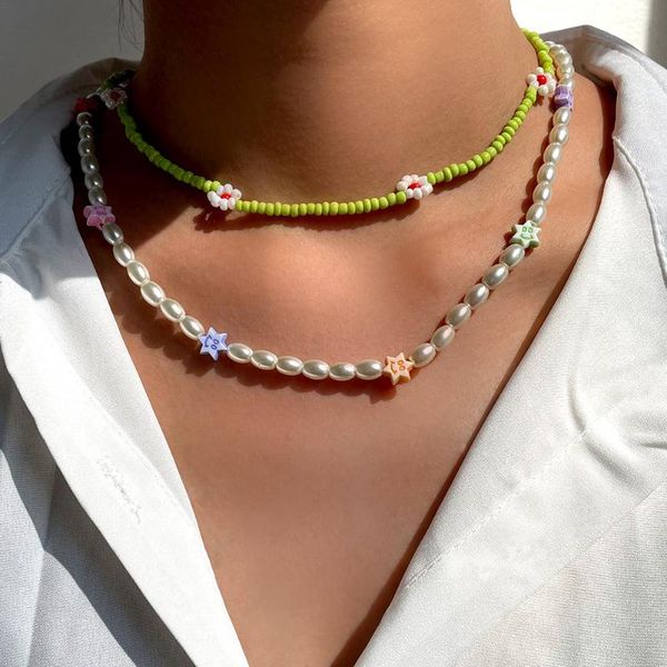 chokers boho layered star simulated-pearl beaded necklace for women acrylic flower green bead strand choker collar korean sweet jewelry, Golden;silver
chokers boho layered star simulated-pearl beaded necklace for women acrylic flower green bead strand choker collar korean sweet jewelry, Golden;silver