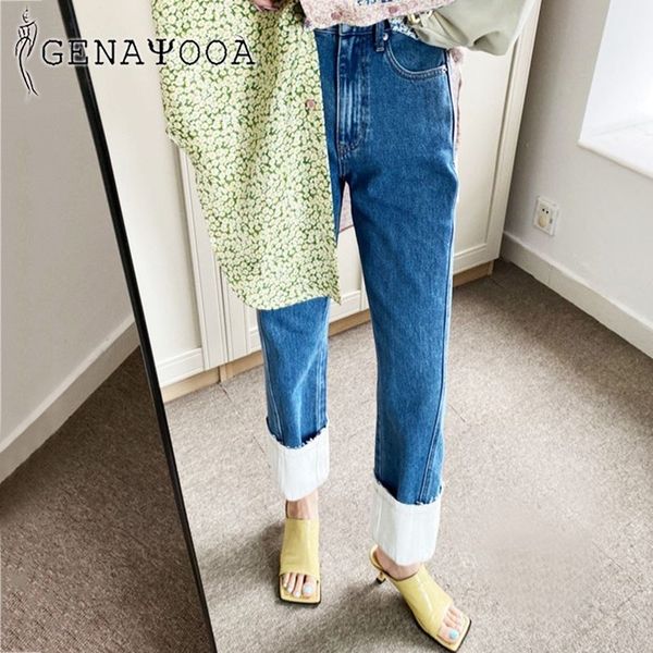 genayooa streetwear patchwork high waist fashion mom woman denim boyfriend jeans for women femme korean style 210417, Blue
genayooa streetwear patchwork high waist fashion mom woman denim boyfriend jeans for women femme korean style 210417, Blue