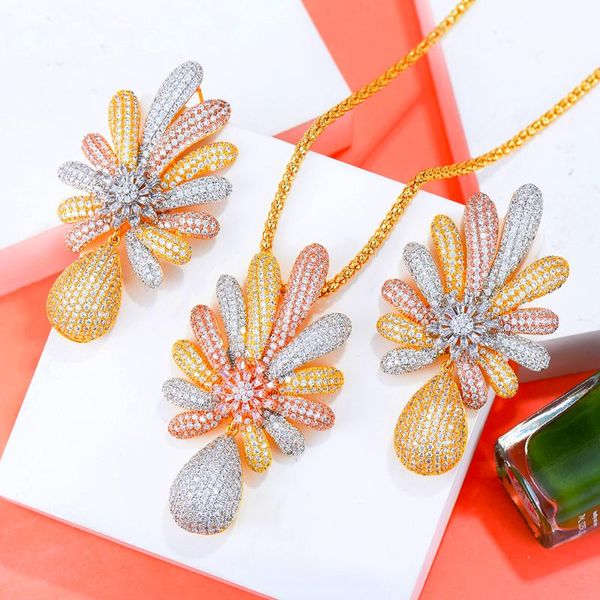earrings & necklace godki noble gorgeous luxury big pendant flowers necklace+dangle jewelry set for women bridal wedding sets, Silver
earrings & necklace godki noble gorgeous luxury big pendant flowers necklace+dangle jewelry set for women bridal wedding sets, Silver