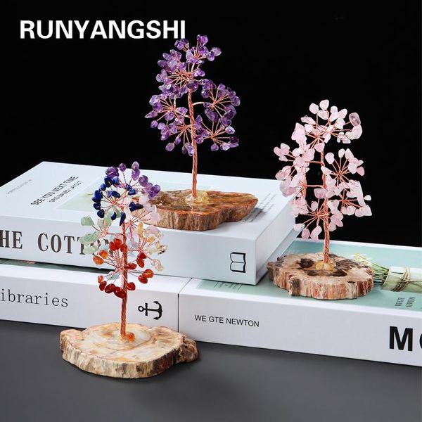 decorative objects & figurines 1pc natural crystal tree seven chakras solicit wealth energy stone ornament with fossil wood base for home fu
decorative objects & figurines 1pc natural crystal tree seven chakras solicit wealth energy stone ornament with fossil wood base for home fu