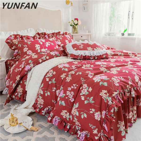 bedding sets luxury cotton flowers set twin king size bed red duvet cover old furniture skirt pillowcase bedclothes
bedding sets luxury cotton flowers set twin king size bed red duvet cover old furniture skirt pillowcase bedclothes