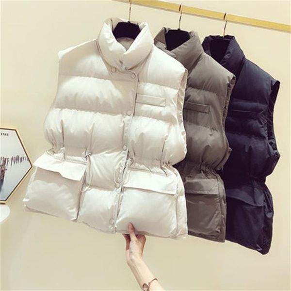 women's vests 2021 spring and autumn korean version of the waist slimming stand-up collar jacket short vest women h1230's down cot, Black;white
women's vests 2021 spring and autumn korean version of the waist slimming stand-up collar jacket short vest women h1230's down cot, Black;white
