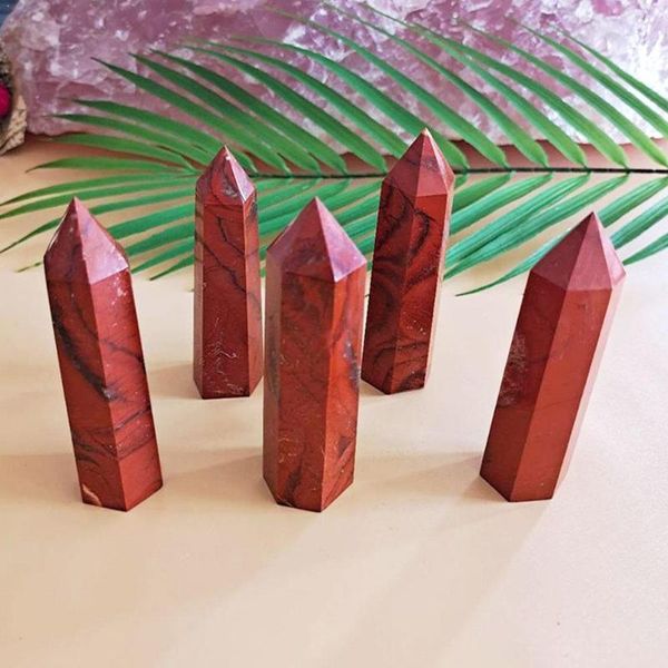decorative objects & figurines 1pc natural quartz stone red jasper crystal hexagonal pointed mineral healing decorations single reiki column
decorative objects & figurines 1pc natural quartz stone red jasper crystal hexagonal pointed mineral healing decorations single reiki column