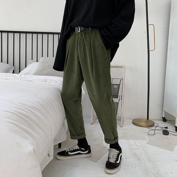 men's pants thickening corduroy fabric cotton casual male tide leisure straight green/khaki color slim fit trousers m-2xl, Black
men's pants thickening corduroy fabric cotton casual male tide leisure straight green/khaki color slim fit trousers m-2xl, Black