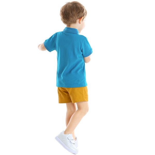 children's polo suit boys' lapel t-shirt comfortable short two piece oem, Blue
children's polo suit boys' lapel t-shirt comfortable short two piece oem, Blue
