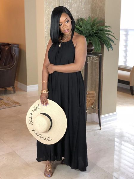 casual dresses bohemian style sleeveless loose long dress ladies solid backless neck-mounted floor-length, Black;gray
casual dresses bohemian style sleeveless loose long dress ladies solid backless neck-mounted floor-length, Black;gray