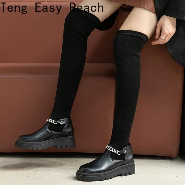 boots 2022 over the knee boot ladies stretch autumn winter fashion block heels metal decoration women comfortable, Black
boots 2022 over the knee boot ladies stretch autumn winter fashion block heels metal decoration women comfortable, Black