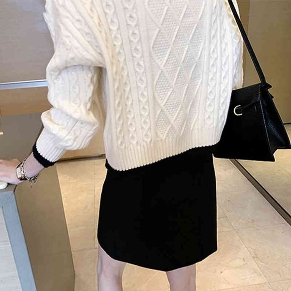 women's knits & tees irmã fara outono single-breasted com decote em v senhoras elegantes blusas de malha curta retalhos camisolas, White
women's knits & tees irmã fara outono single-breasted com decote em v senhoras elegantes blusas de malha curta retalhos camisolas, White