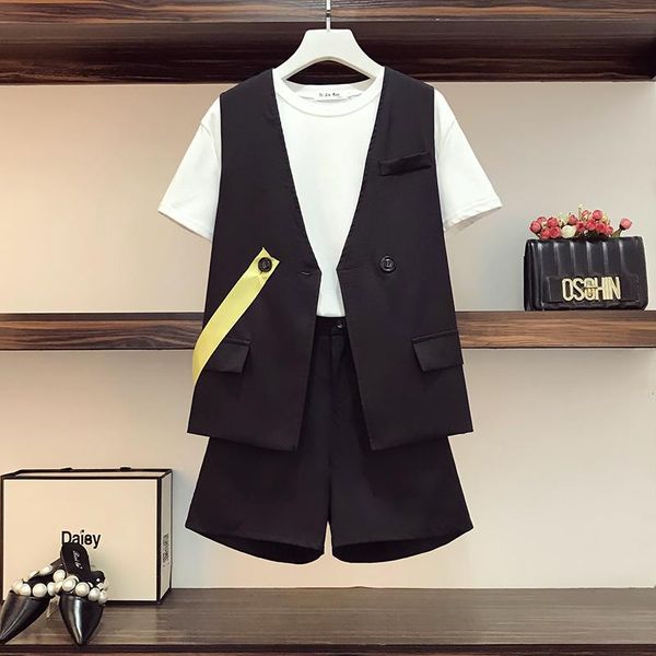 large size fashion three-piece suit casual loose survetement femme 3 piece year-old female costume costumes for women women's two pants, White 
large size fashion three-piece suit casual loose survetement femme 3 piece year-old female costume costumes for women women's two pants, White