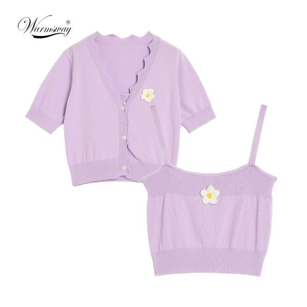 y2k summer 2 pieces set women v-neck short knitted cardigan coat +camis floral thin sweet female suits c-046 210522, White
y2k summer 2 pieces set women v-neck short knitted cardigan coat +camis floral thin sweet female suits c-046 210522, White