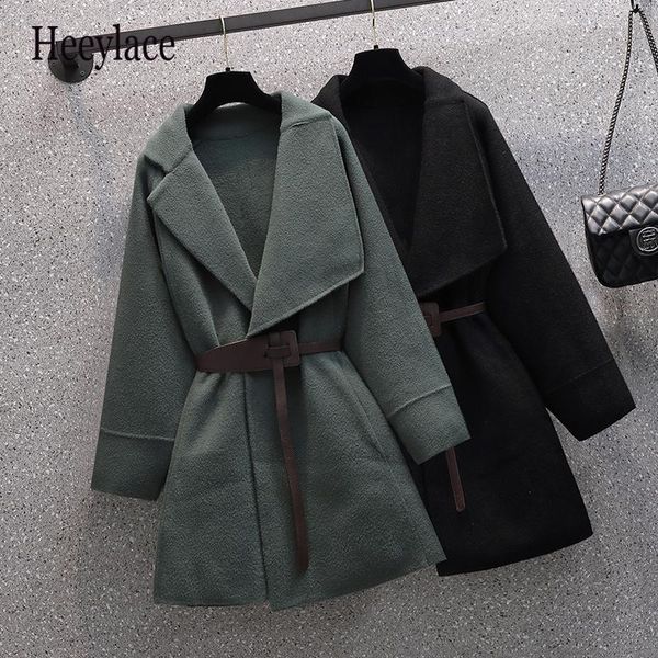 women's wool & blends plus size women winter thicken warm coats 4xl female turn down collar high waist vintage long sleeve jacket with, Black
women's wool & blends plus size women winter thicken warm coats 4xl female turn down collar high waist vintage long sleeve jacket with, Black