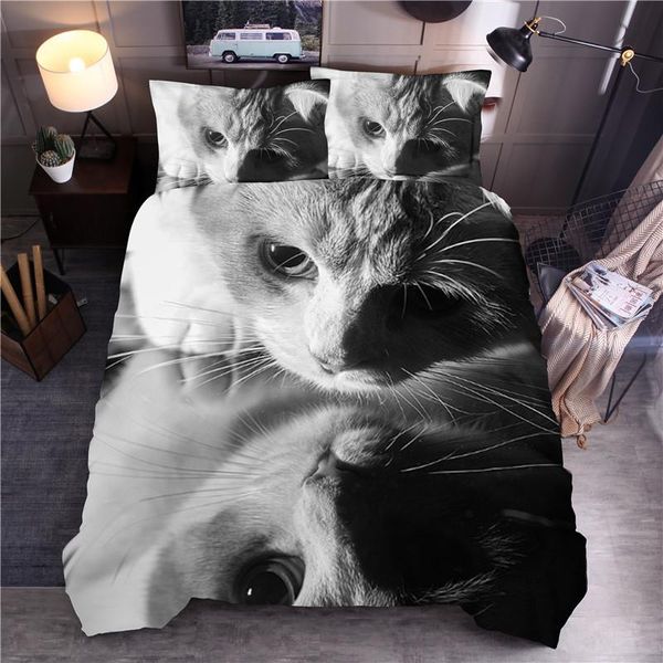 bedding sets black and white 3d animal europe america cat cartoon duvet cover set comfortable bedspreads
bedding sets black and white 3d animal europe america cat cartoon duvet cover set comfortable bedspreads