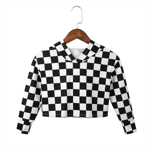 kids girls sweatshirt hoodie casual navel exposed loose long sleeve plaid streetwear teenager pullover crop for girl, Black
kids girls sweatshirt hoodie casual navel exposed loose long sleeve plaid streetwear teenager pullover crop for girl, Black
