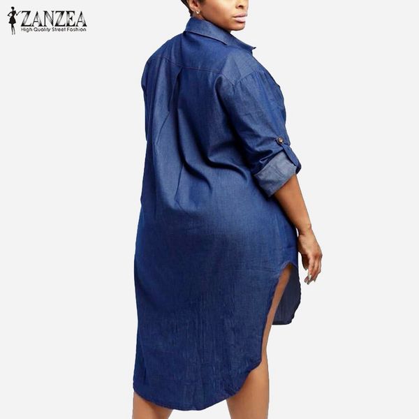 2021 autumn midi dress zanzea women vintage denim dress lapel long sleeve irregular hem jeans shirts oversized long vestidos, Black;gray
2021 autumn midi dress zanzea women vintage denim dress lapel long sleeve irregular hem jeans shirts oversized long vestidos, Black;gray