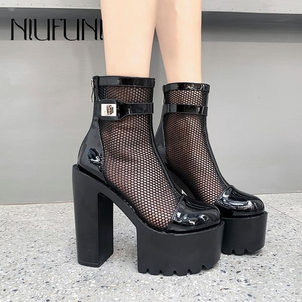 boots bottes femme niufuni round toe women's ankle mesh slim zipper platform high heels model shoes for women botas mujer, Black
boots bottes femme niufuni round toe women's ankle mesh slim zipper platform high heels model shoes for women botas mujer, Black